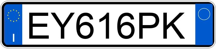 Numer rejestracyjny EY616PK posiada VOLKSWAGEN Golf 7a serie