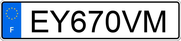 Numer rejestracyjny EY670VM posiada CITROEN AX THALASSA