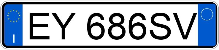 Numer rejestracyjny EY686SV posiada TOYOTA Aygo 2a serie