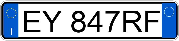 El número de registro EY847RF tiene RENAULT CLIO