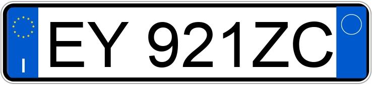 Numer rejestracyjny EY921ZC posiada FIAT Punto 4a serie Numer rejestracyjny EY921ZC posiada FIAT Punto 4a serie