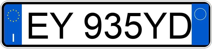 Numer rejestracyjny EY935YD posiada MERCEDES Classe A