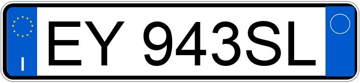 Numer rejestracyjny EY943SL posiada OPEL Meriva 1a serie