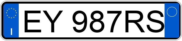 Numer rejestracyjny EY987RS posiada FIAT Panda 3a serie