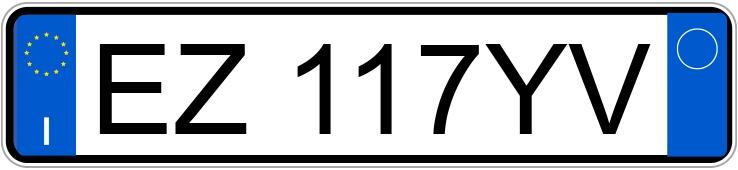 Numer rejestracyjny EZ117YV posiada BMW Serie 1