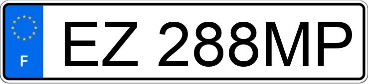 Numer rejestracyjny EZ288MP posiada PEUGEOT 207