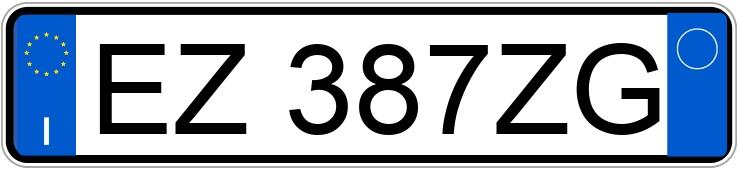 Numer rejestracyjny EZ387ZG posiada VOLKSWAGEN Sharan 2a serie