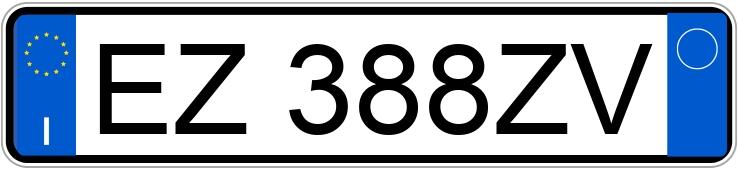 Numer rejestracyjny EZ388ZV posiada FIAT Panda 3a serie