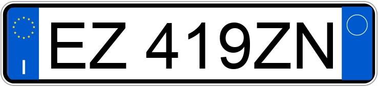 Numer rejestracyjny EZ419ZN posiada ALFA ROMEO Giulietta