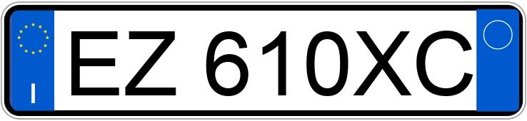 Numer rejestracyjny EZ610XC posiada FIAT Panda 3a serie