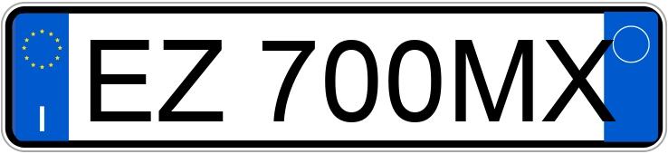 Numer rejestracyjny EZ700MX posiada AUDI A3 3a serie