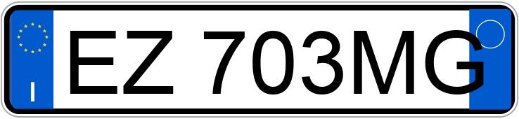 Numer rejestracyjny EZ703MG posiada MERCEDES CLA