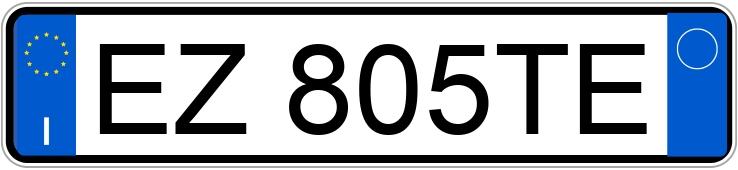 Numer rejestracyjny EZ805TE posiada FIAT Panda 3a serie Numer rejestracyjny EZ805TE posiada FIAT Panda 3a serie