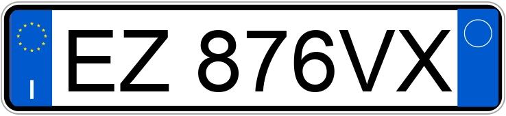 Numer rejestracyjny EZ876VX posiada FIAT Panda 3a serie