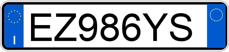 Numer rejestracyjny EZ986YS posiada PORSCHE Panamera 1a serie