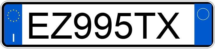 Numer rejestracyjny EZ995TX posiada FIAT 500L