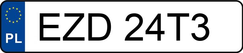 Numer rejestracyjny EZD 24T3 posiada OPEL ZAFIRA - EZD24T3