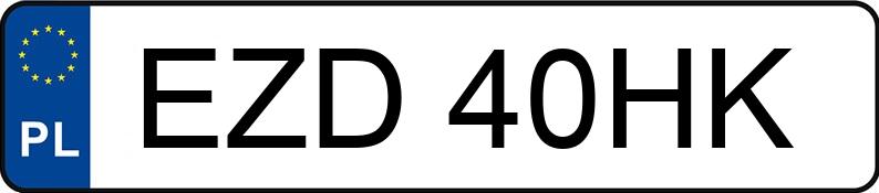 Numer rejestracyjny EZD 40HK posiada NIEWIADÓW 1201 HT - EZD40HK Numer rejestracyjny EZD 40HK posiada NIEWIADÓW 1201 HT - EZD40HK
