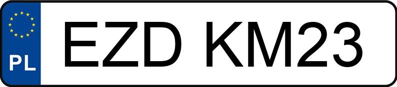 Numer rejestracyjny EZD KM23 posiada THULE - - EZDKM23