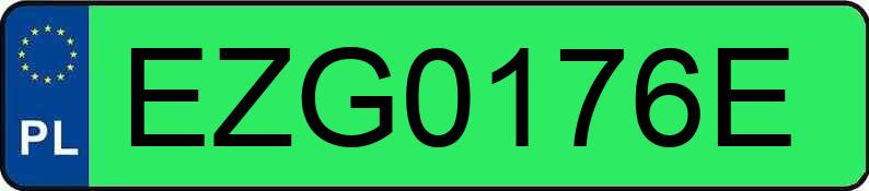 Numer rejestracyjny EZG 0176E posiada NISSAN LEAF - EZG0176E