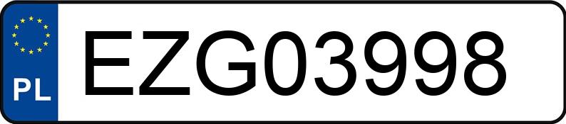 Numer rejestracyjny EZG 03998 posiada BMW 320 - EZG03998