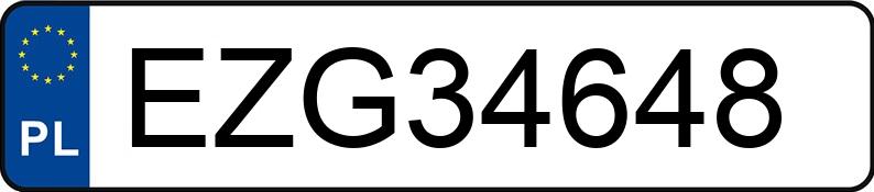 Numer rejestracyjny EZG 34648 posiada AUDI A3 - EZG34648