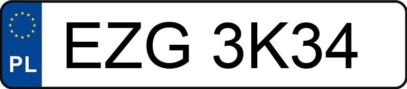 Numer rejestracyjny EZG 3K34 posiada SKODA FABIA - EZG3K34