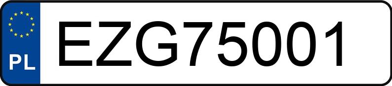 Numer rejestracyjny EZG 75001 posiada OPEL ZAFIRA - EZG75001 Numer rejestracyjny EZG 75001 posiada OPEL ZAFIRA - EZG75001