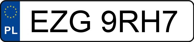 Numer rejestracyjny EZG 9RH7 posiada BMW 316 I 1.6 KAT - EZG9RH7