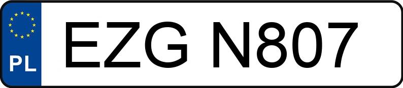 Numer rejestracyjny EZG N807 posiada DAIHATSU CHARADE - EZGN807 Numer rejestracyjny EZG N807 posiada DAIHATSU CHARADE - EZGN807