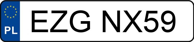 Numer rejestracyjny EZG NX59 posiada ALFA ROMEO 147 - EZGNX59