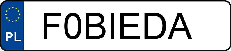 Numer rejestracyjny F0BIEDA posiada CHEVROLET CAMARO