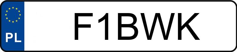Numer rejestracyjny F1BWK posiada FIAT 500