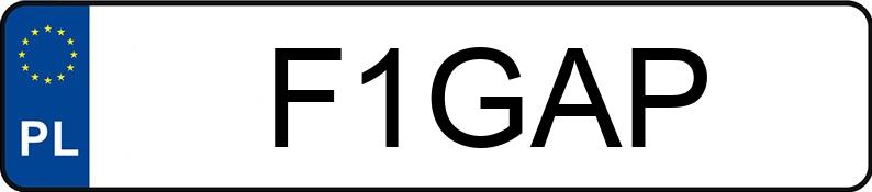 Numer rejestracyjny F1GAP posiada CITROEN DS3