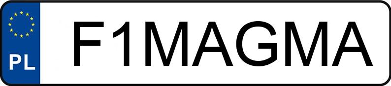 Numer rejestracyjny F1MAGMA posiada SUZUKI Sport./Szosowe od 600 ccm GSX-R 1100 M