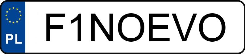 Numer rejestracyjny F1NOEVO posiada MITSUBISHI LANCER