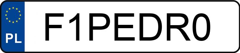 Numer rejestracyjny F1PEDR0 posiada MERCEDES-BENZ ACTROS 963-4-A