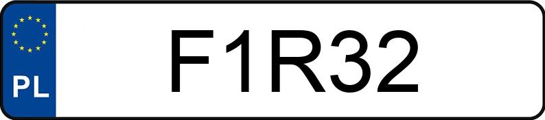 Numer rejestracyjny F1R32 posiada VOLKSWAGEN GOLF
