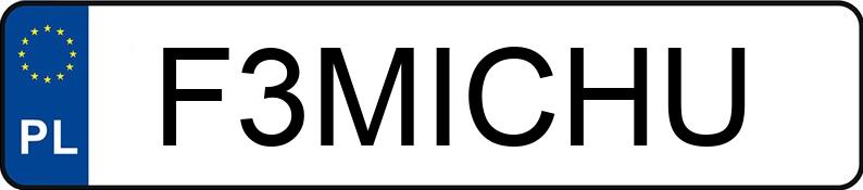 Numer rejestracyjny F3MICHU posiada SKODA OCTAVIA RS