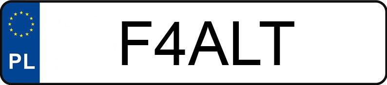 Numer rejestracyjny F4ALT posiada SKODA Superb III 2.0 TDI MR`20 E6d Style DSG