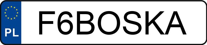 Numer rejestracyjny F6BOSKA posiada VOLKSWAGEN BEETLE