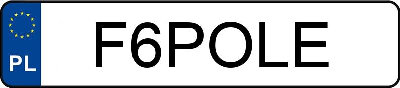 Numer rejestracyjny F6POLE posiada FORD MONDEO