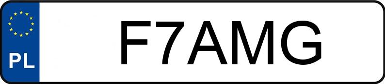 Numer rejestracyjny F7AMG posiada MERCEDES-BENZ ML 63 AMG MR`05 E4 W164 4Matic