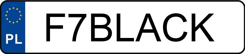 Numer rejestracyjny F7BLACK posiada BMW 520