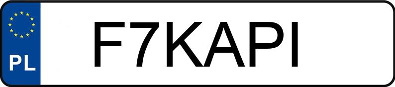 Numer rejestracyjny F7KAPI posiada MERCEDES-BENZ CLA 250 MR`16 E6 117 CLA 250 MR`16 E6 117