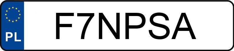 Numer rejestracyjny F7NPSA posiada CUPRA FORMENTOR