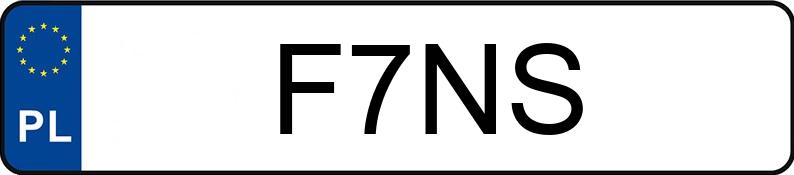 Numer rejestracyjny F7NS posiada GMC C-1500