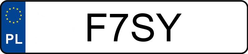 Numer rejestracyjny F7SY posiada AUDI Q7