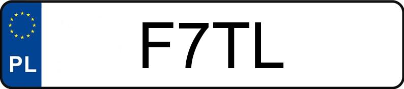 Numer rejestracyjny F7TL posiada DODGE RAM 1500