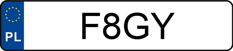 Numer rejestracyjny F8GY posiada DODGE CHALLENGER Numer rejestracyjny F8GY posiada DODGE CHALLENGER